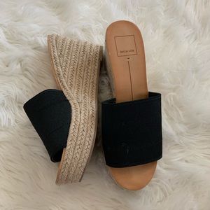 Dolce Vita black slip on wedge
